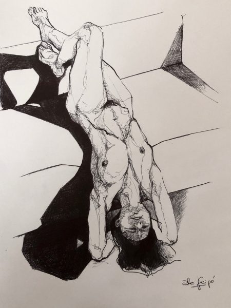 Ale Feijó | Serie Dibujar. Bolígrafo sobre papel. 21 x 29 cm