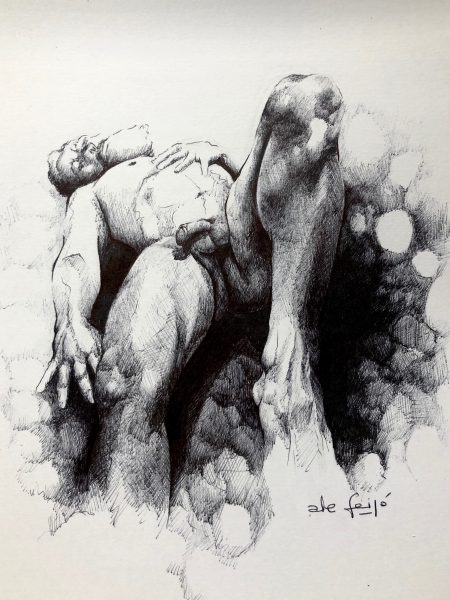 Ale Feijó | Serie Dibujar. Bolígrafo sobre papel. 21 x 29 cm